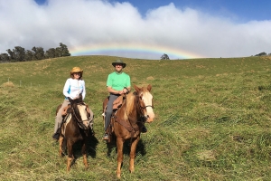 Rainbows and horseback at Piiholo Ranch